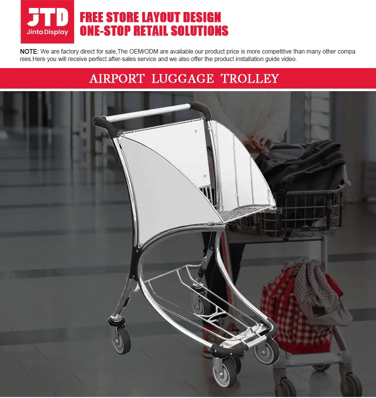 Airport Luggage Cart, 90 kg Light Duty