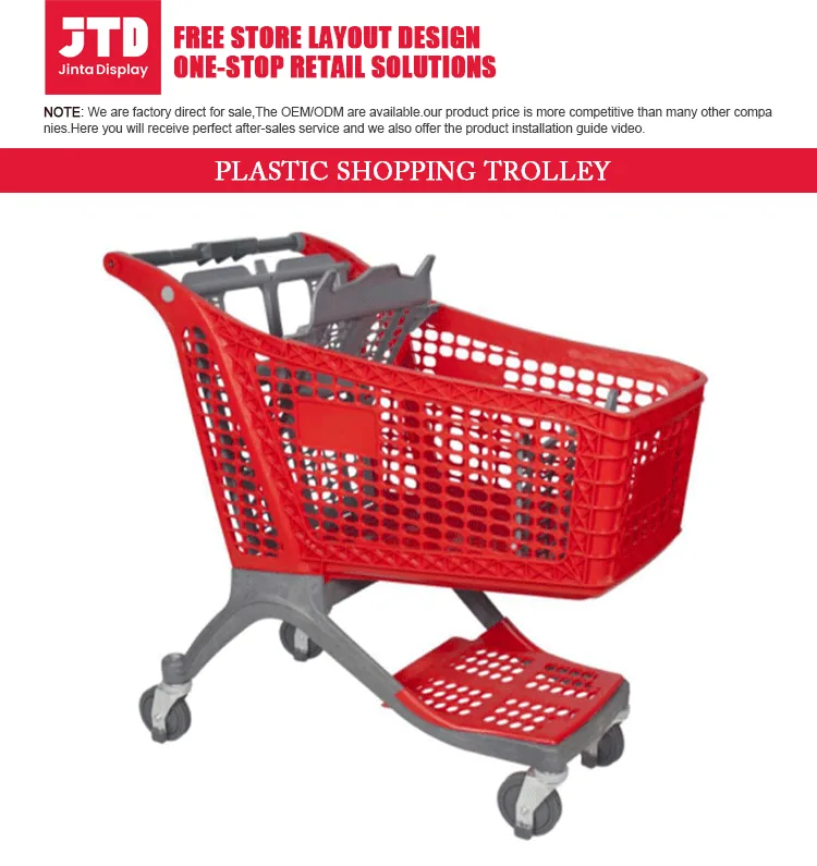 Plastic Shopping Trolley, 100 to 220 L
