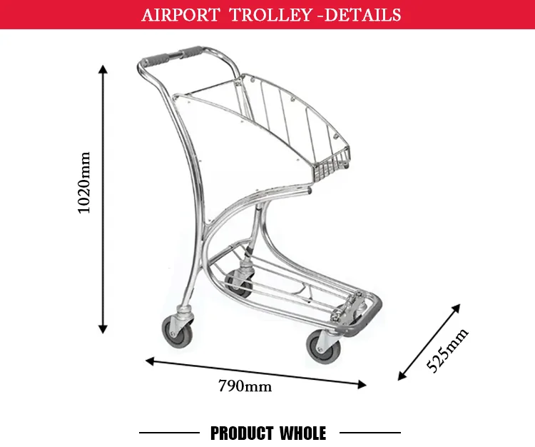 Airport Luggage Cart, 90 kg Light Duty, detail 2