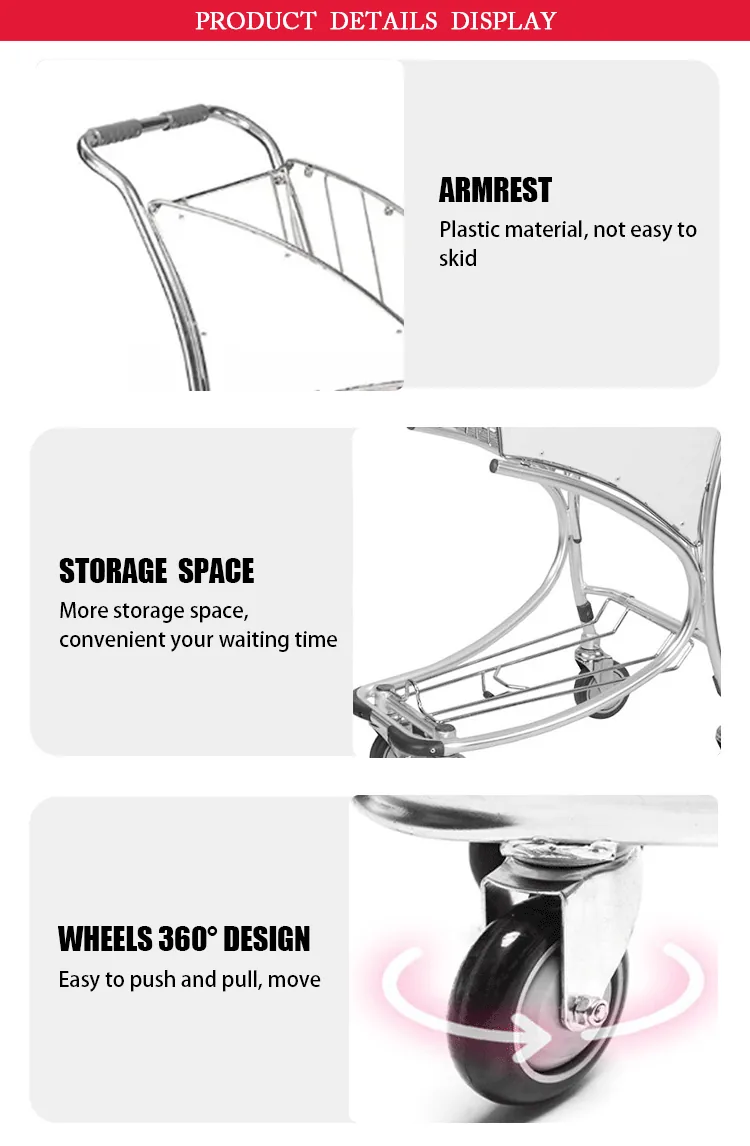 Airport Luggage Cart, 90 kg Light Duty, detail 3