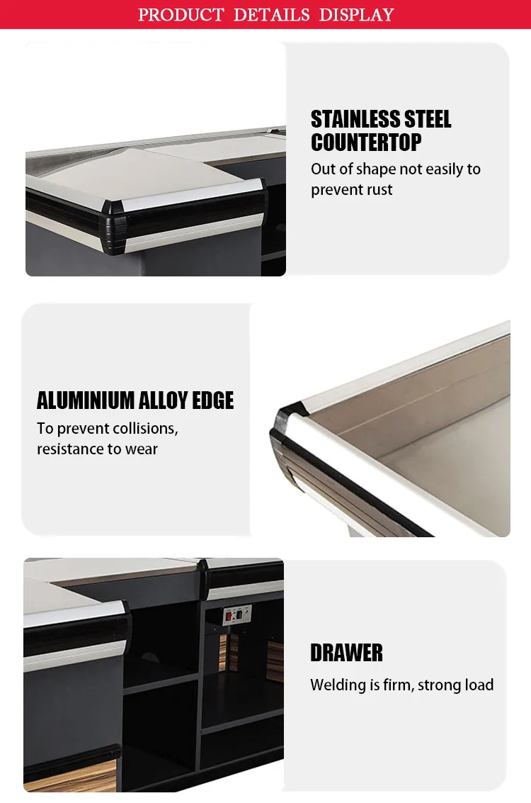 Supermarket Checkout Counter, 2000 x 600 mm, detail 3