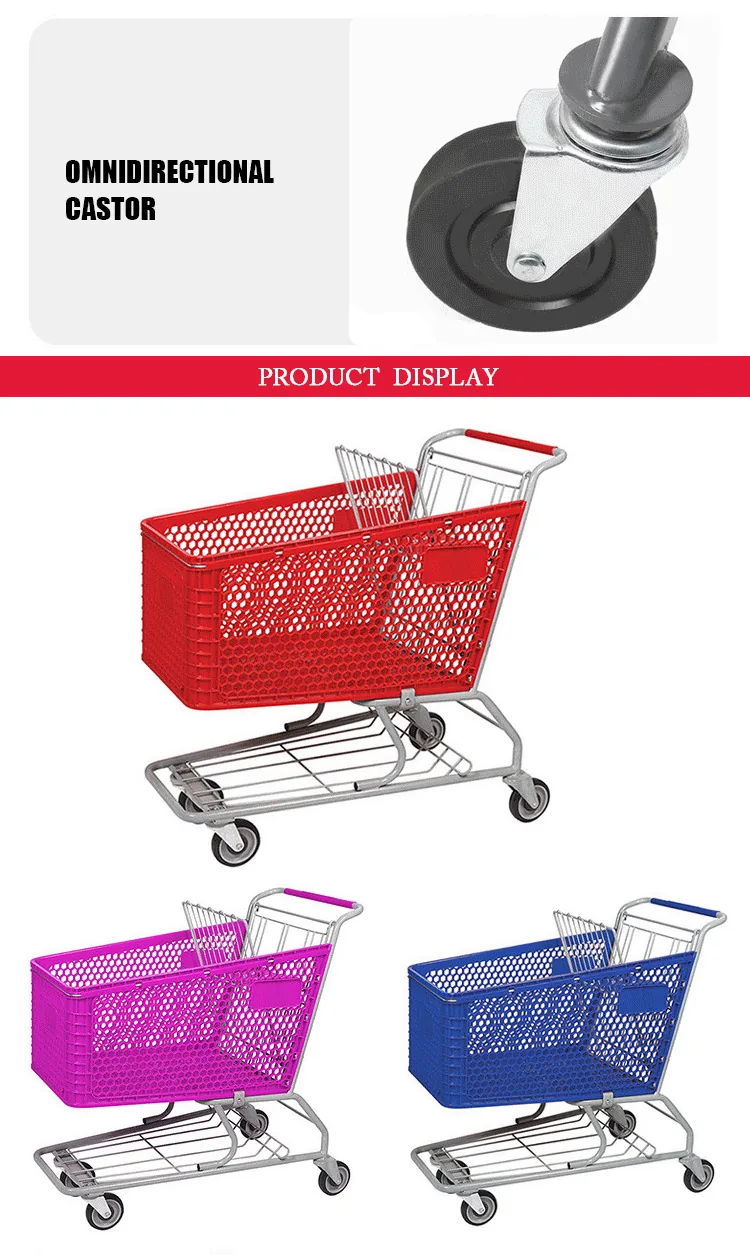 Plastic Shopping Trolley, 100 to 200 L, detail 4
