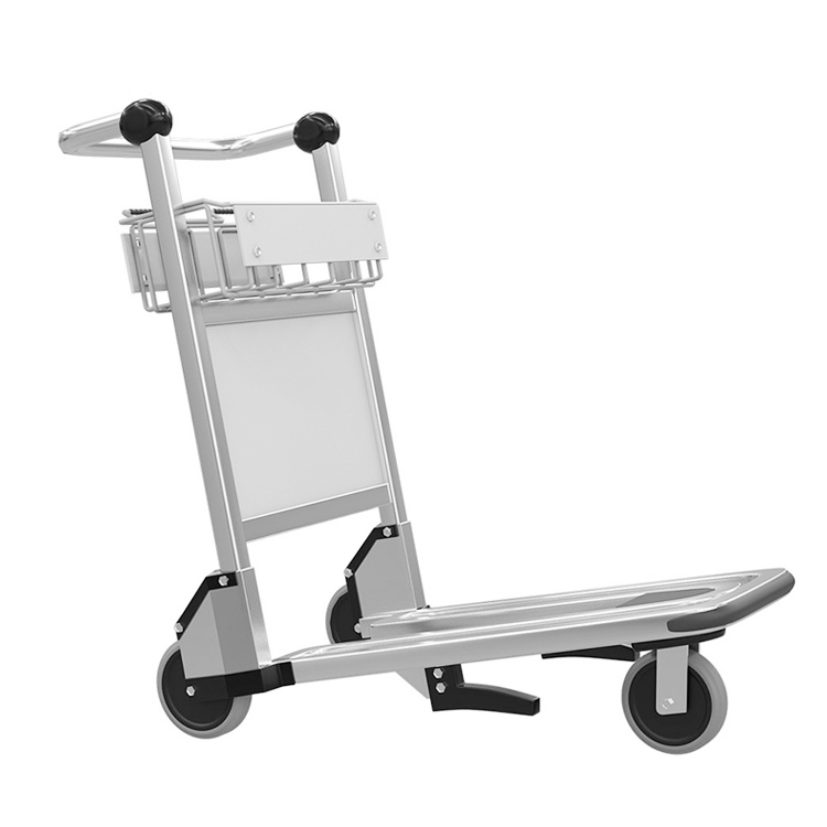 Aluminum Alloy Airport Luggage Trolley With Hand Brake image 2
