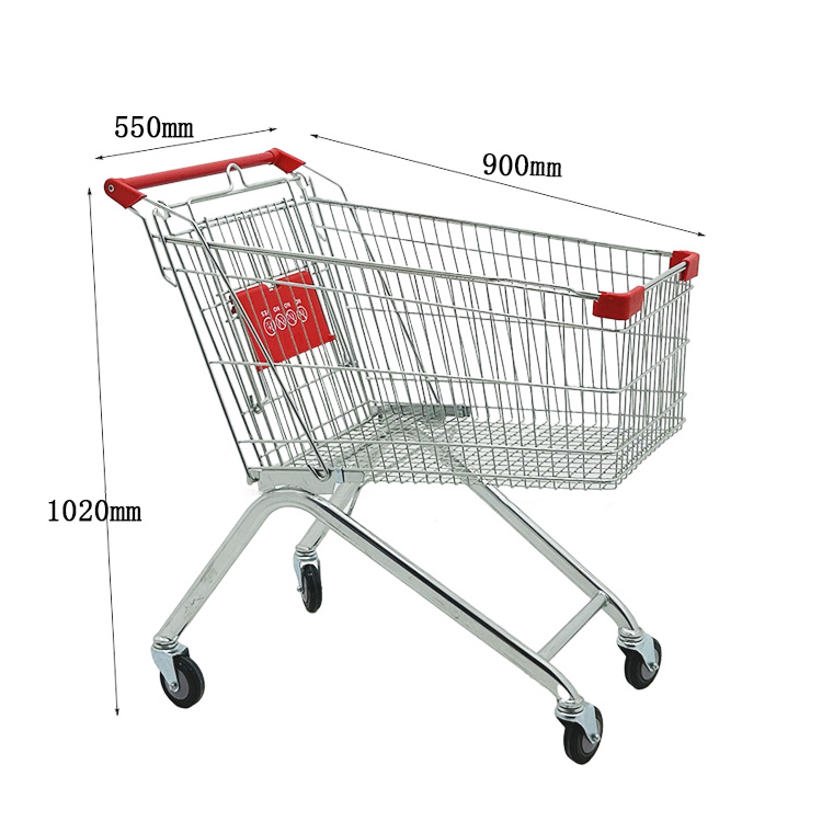 European Style Metal Shopping Trolley image 2