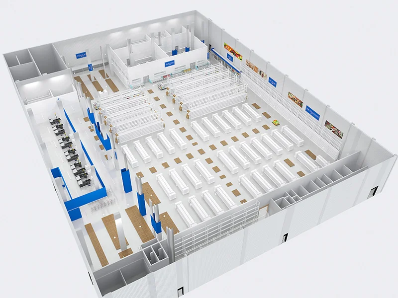Large-Format Supermarket Shelving System – Saudi Arabia
