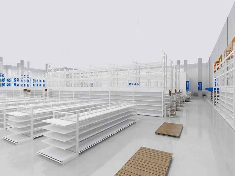 Large-Format Supermarket Shelving System – Saudi Arabia