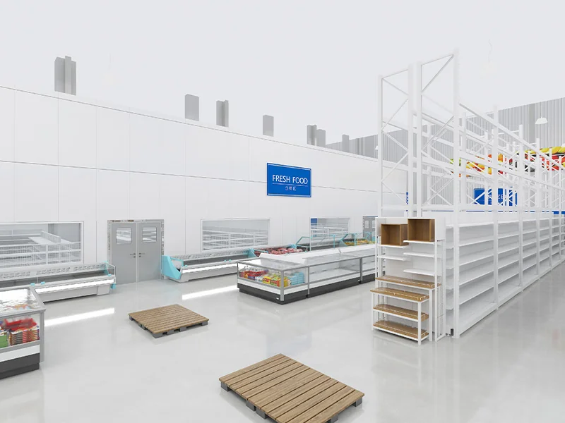 Large-Format Supermarket Shelving System – Saudi Arabia