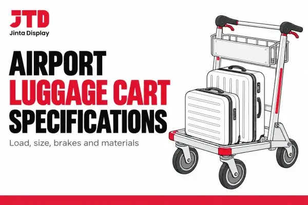 Airport Luggage Cart Size, Load and Brake Types