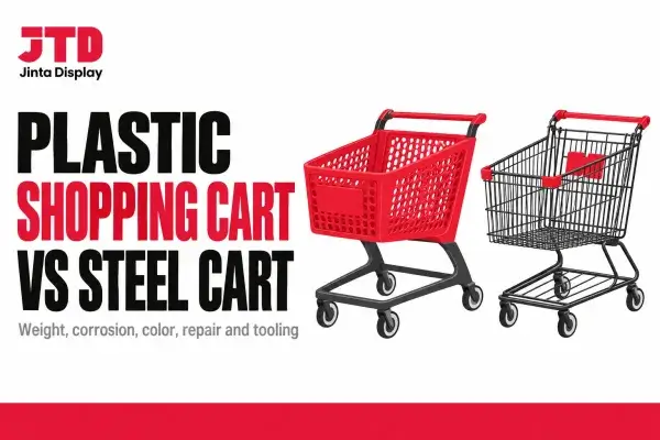 Plastic Shopping Cart vs Steel Cart for Retail Stores